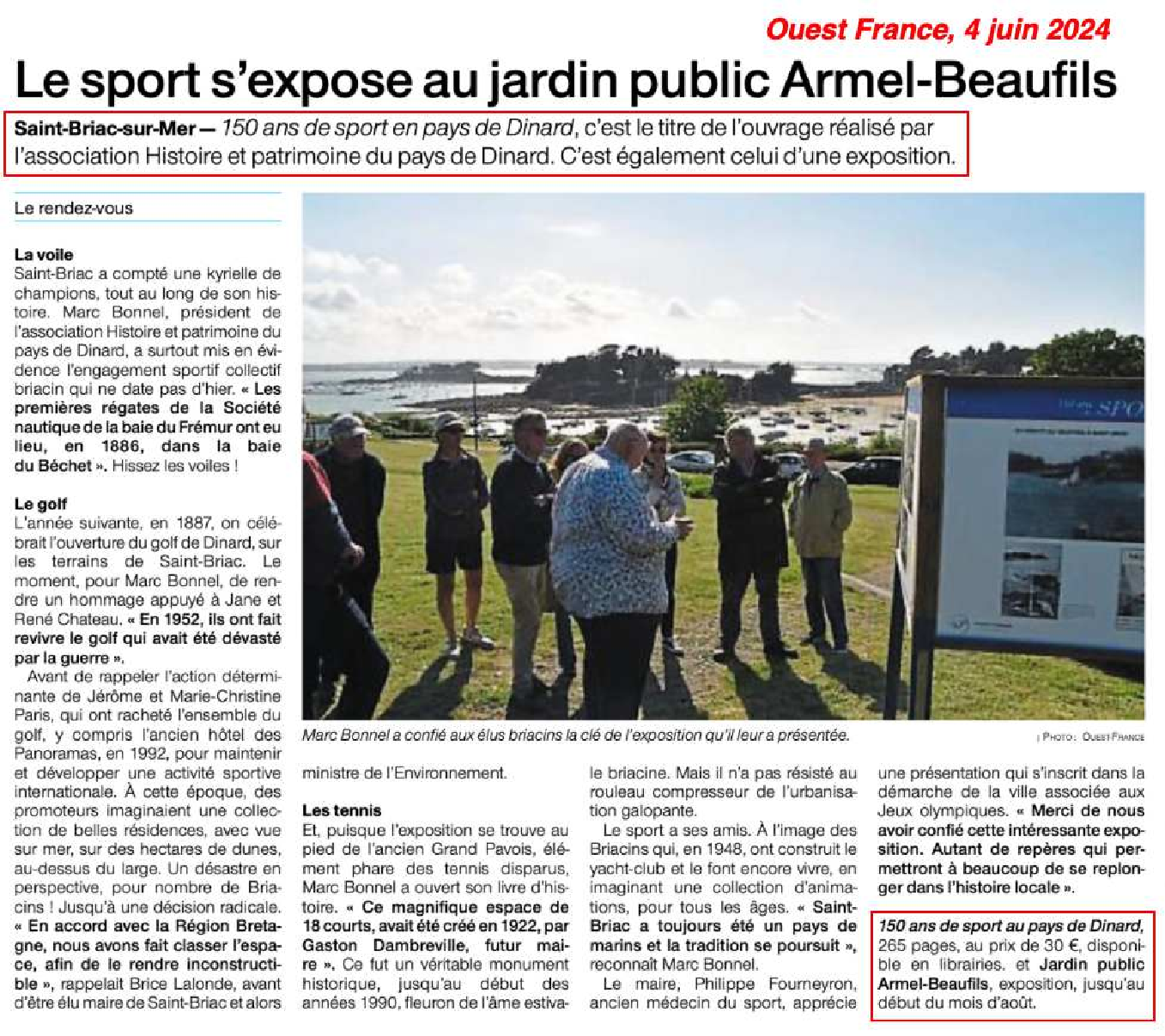 Article du journal Ouest-France